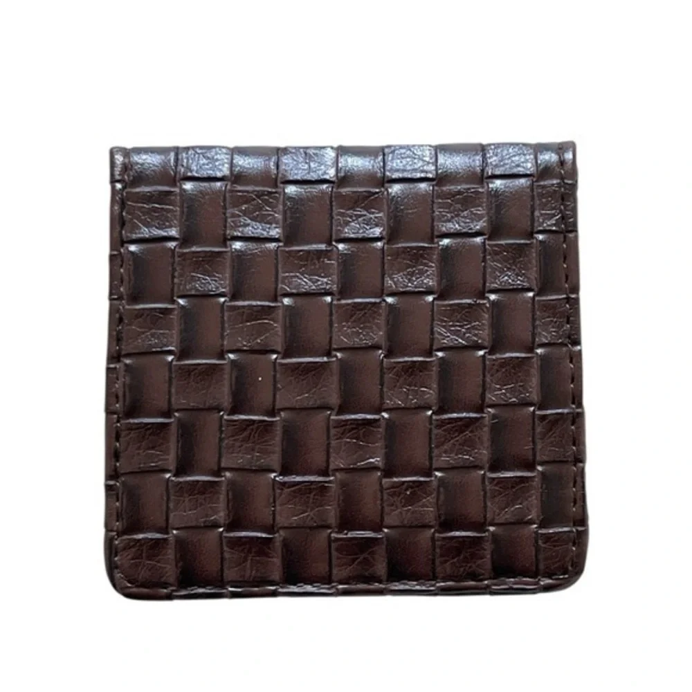 Brown Textured Coin Pouch